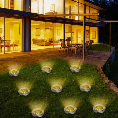 Yellow / 8pcs Solar Garden Lights Pathway Lights Lighting