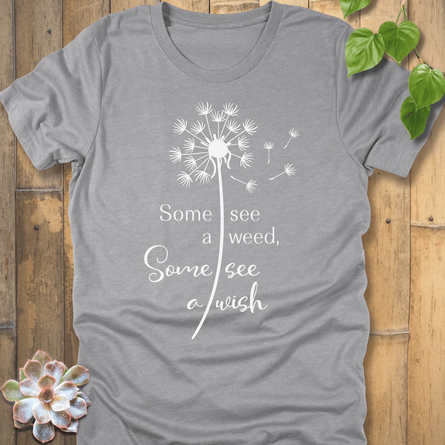 Athletic Heather / S Some See A Wish T-shirt T-Shirt
