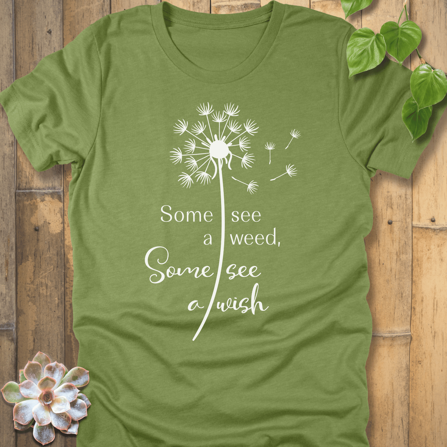 Heather Green / XL Some See A Wish T-shirt T-Shirt