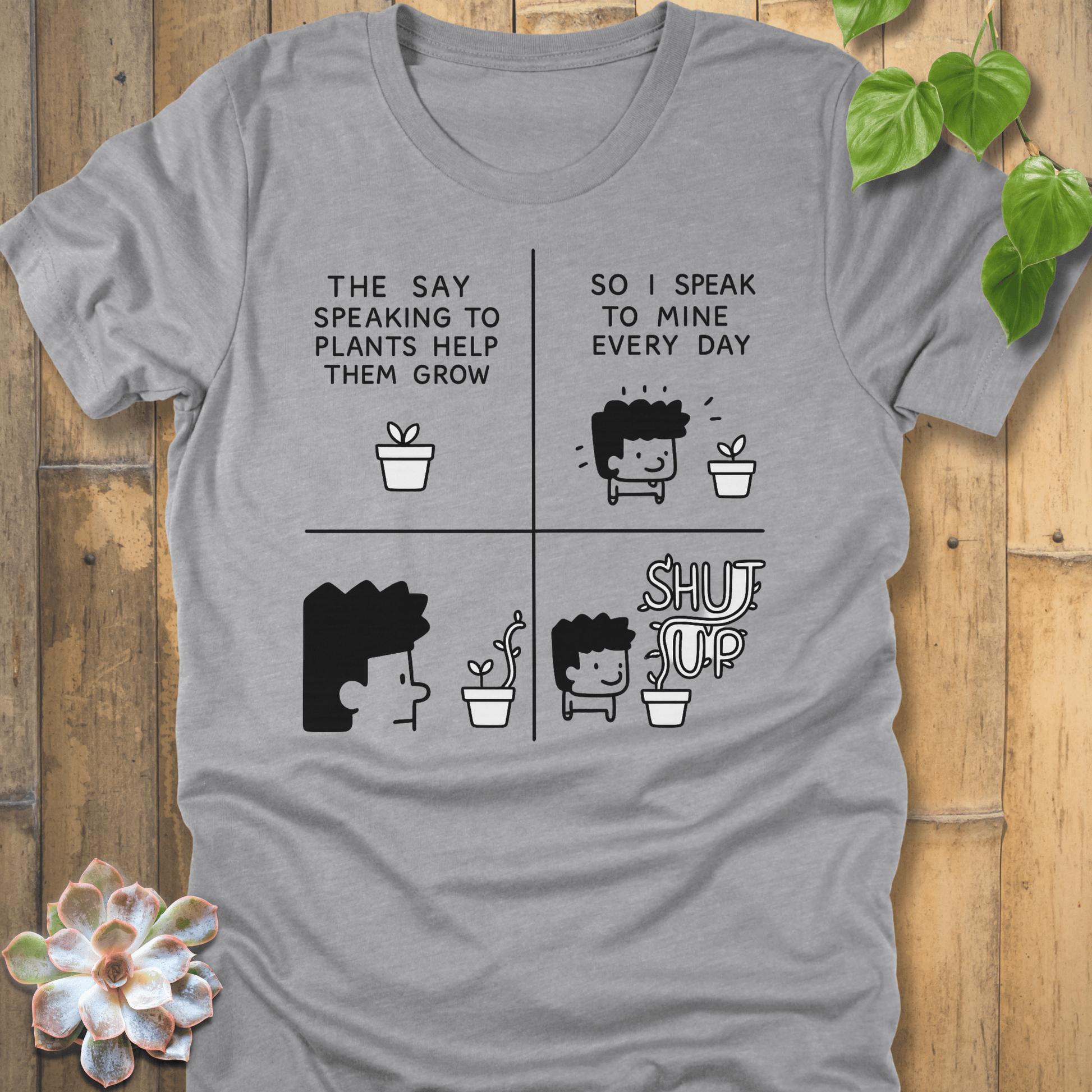 Athletic Heather / S Speaking To Plants T-shirt T-Shirt