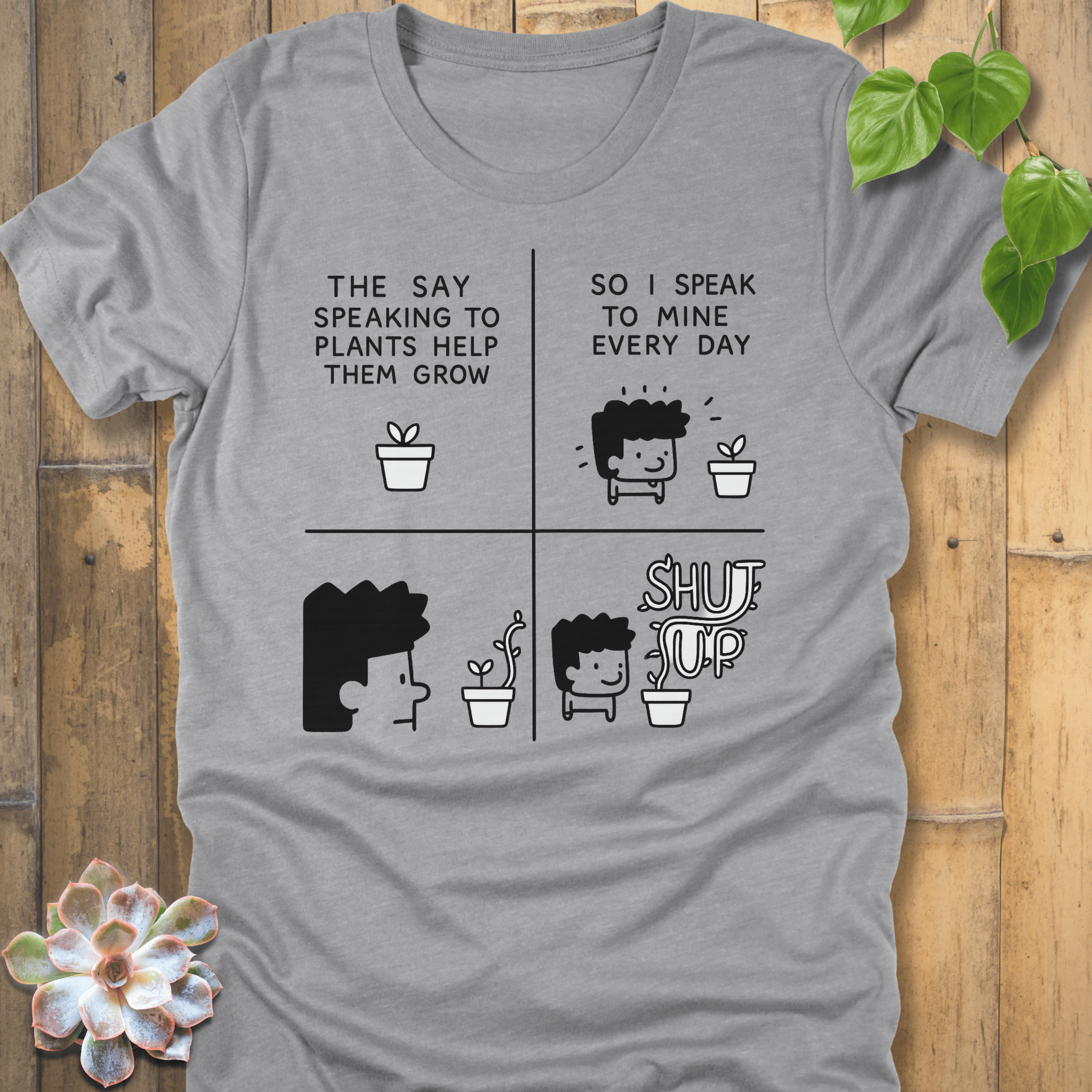 Athletic Heather / S Speaking To Plants T-shirt T-Shirt