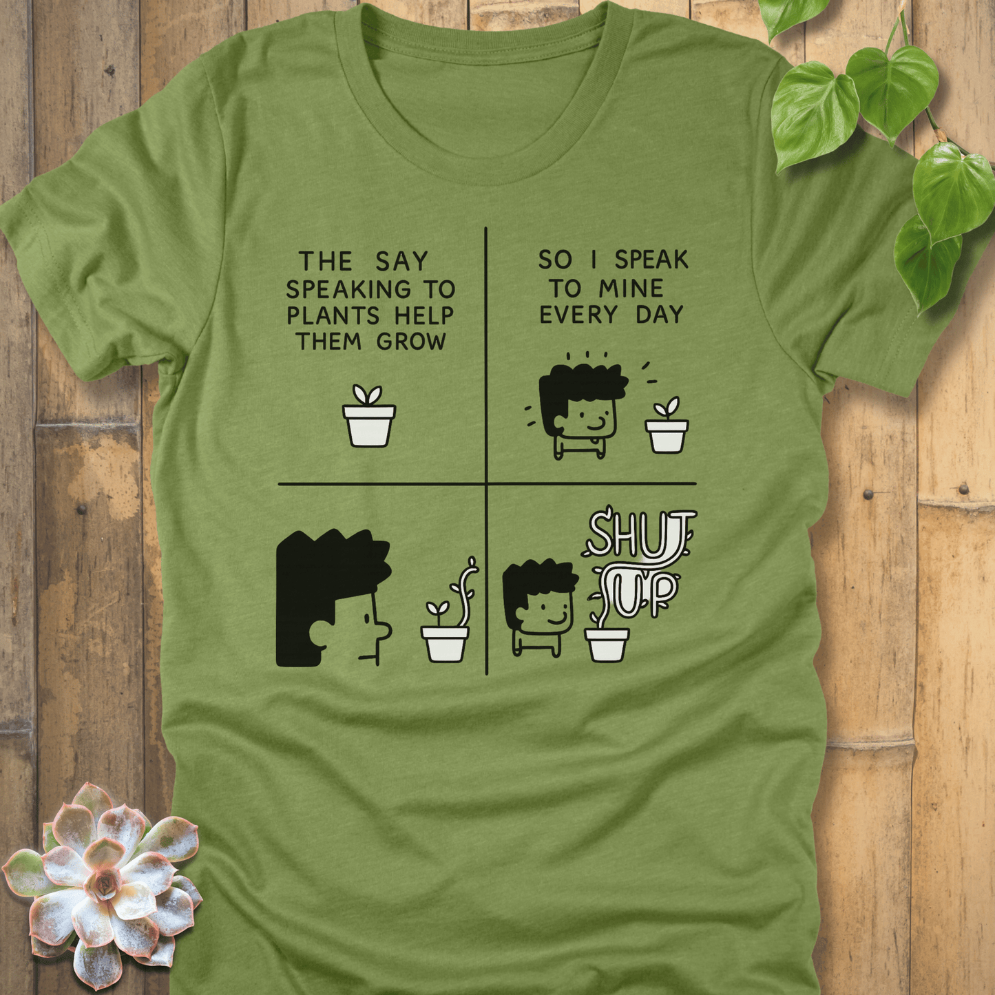 Heather Green / S Speaking To Plants T-shirt T-Shirt