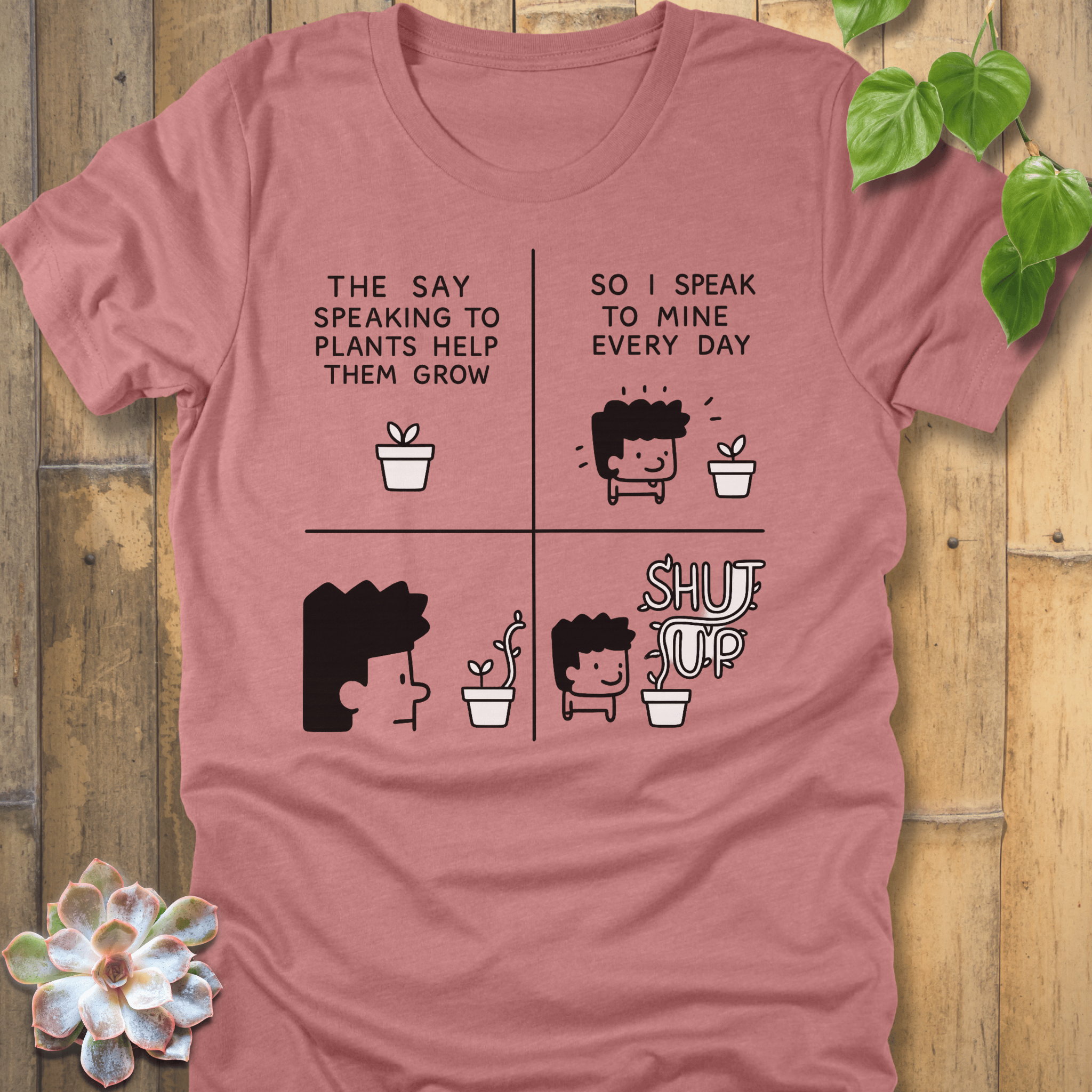Heather Mauve / S Speaking To Plants T-shirt T-Shirt