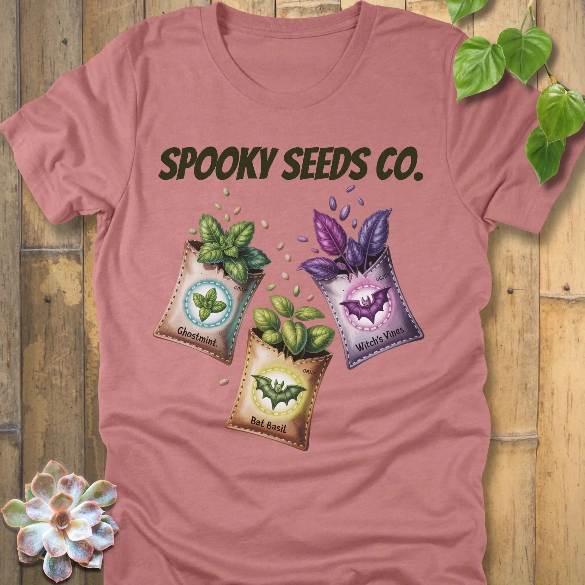 Heather Mauve / S Spooky Seeds Co. T-Shirt T-Shirt