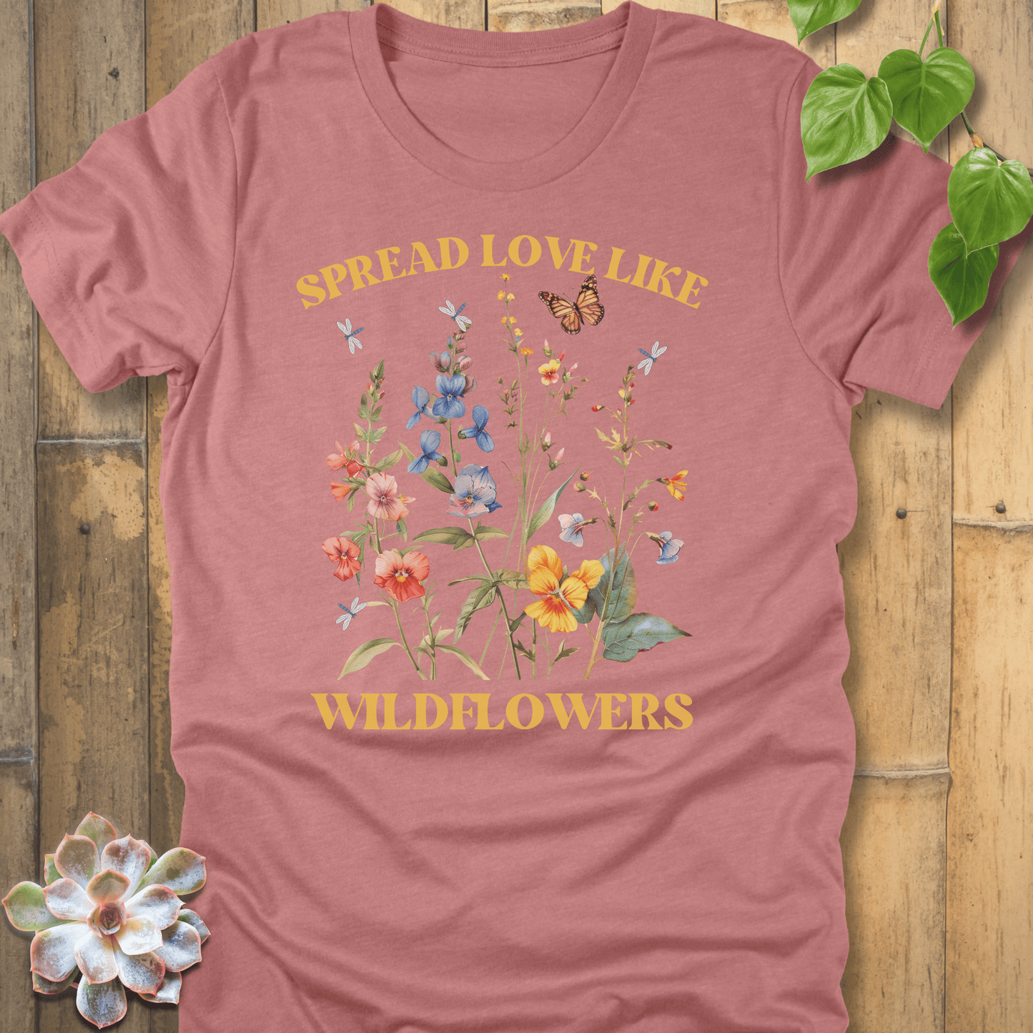 Heather Mauve / S Spread Love  T-Shirt T-Shirt