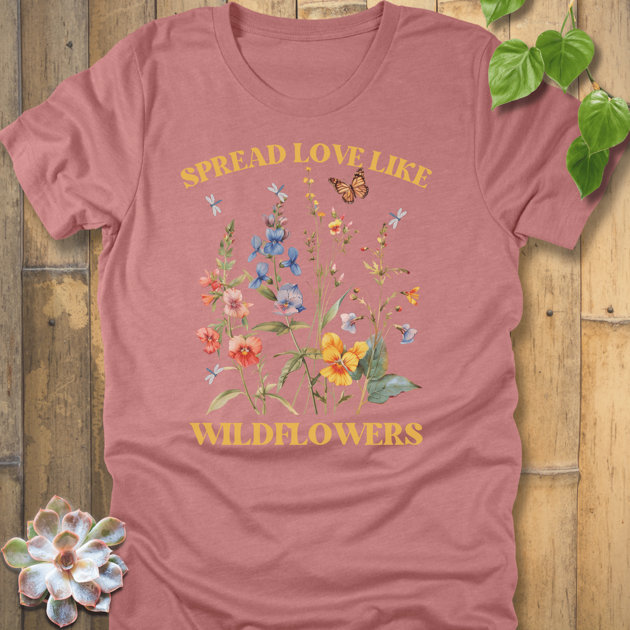 Heather Mauve / S Spread Love  T-Shirt T-Shirt
