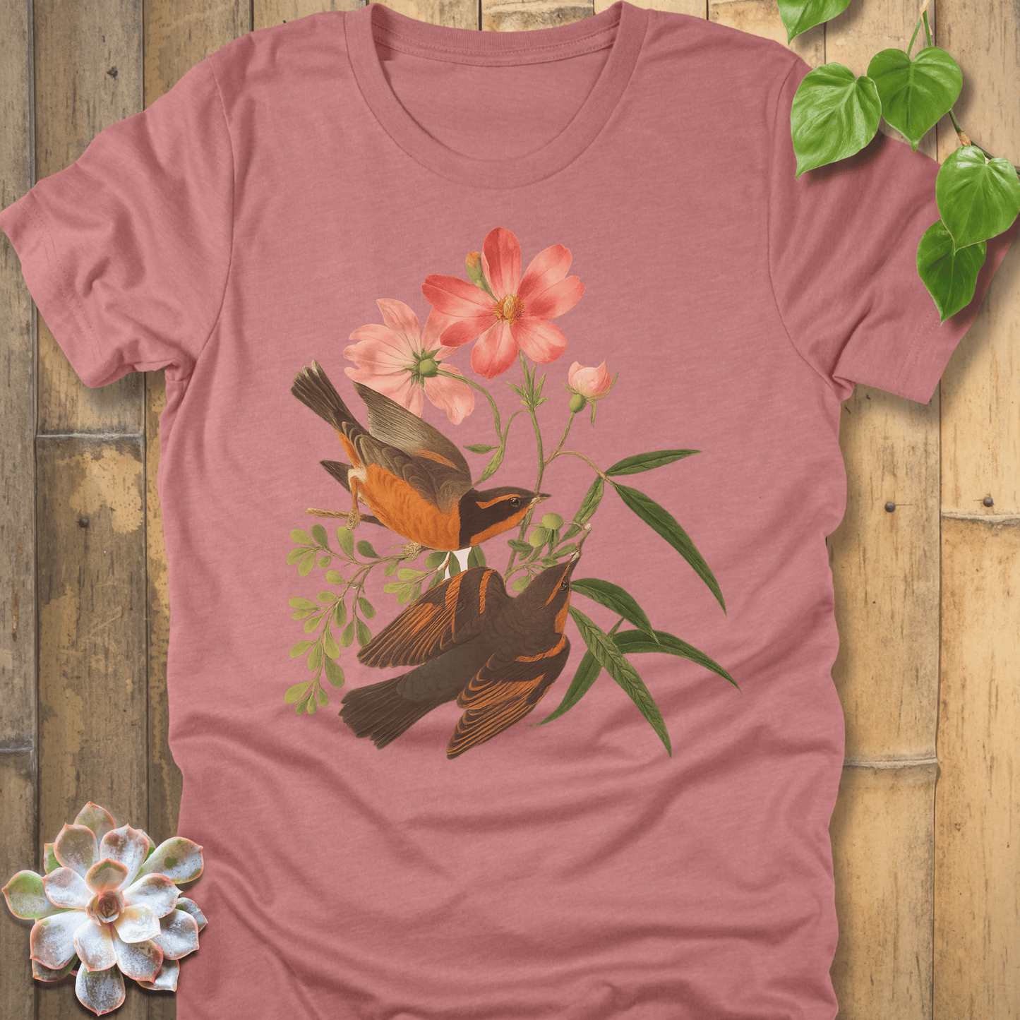 Heather Mauve / S Spring Songbirds T-shirt T-Shirt