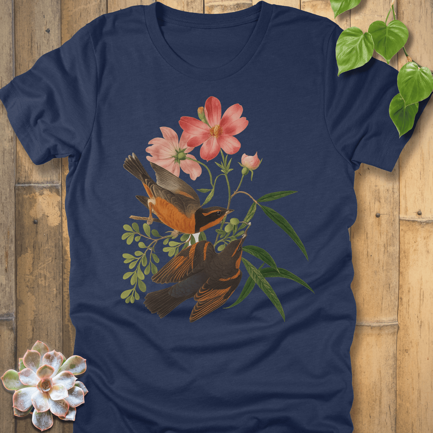 Heather Navy / S Spring Songbirds T-shirt T-Shirt