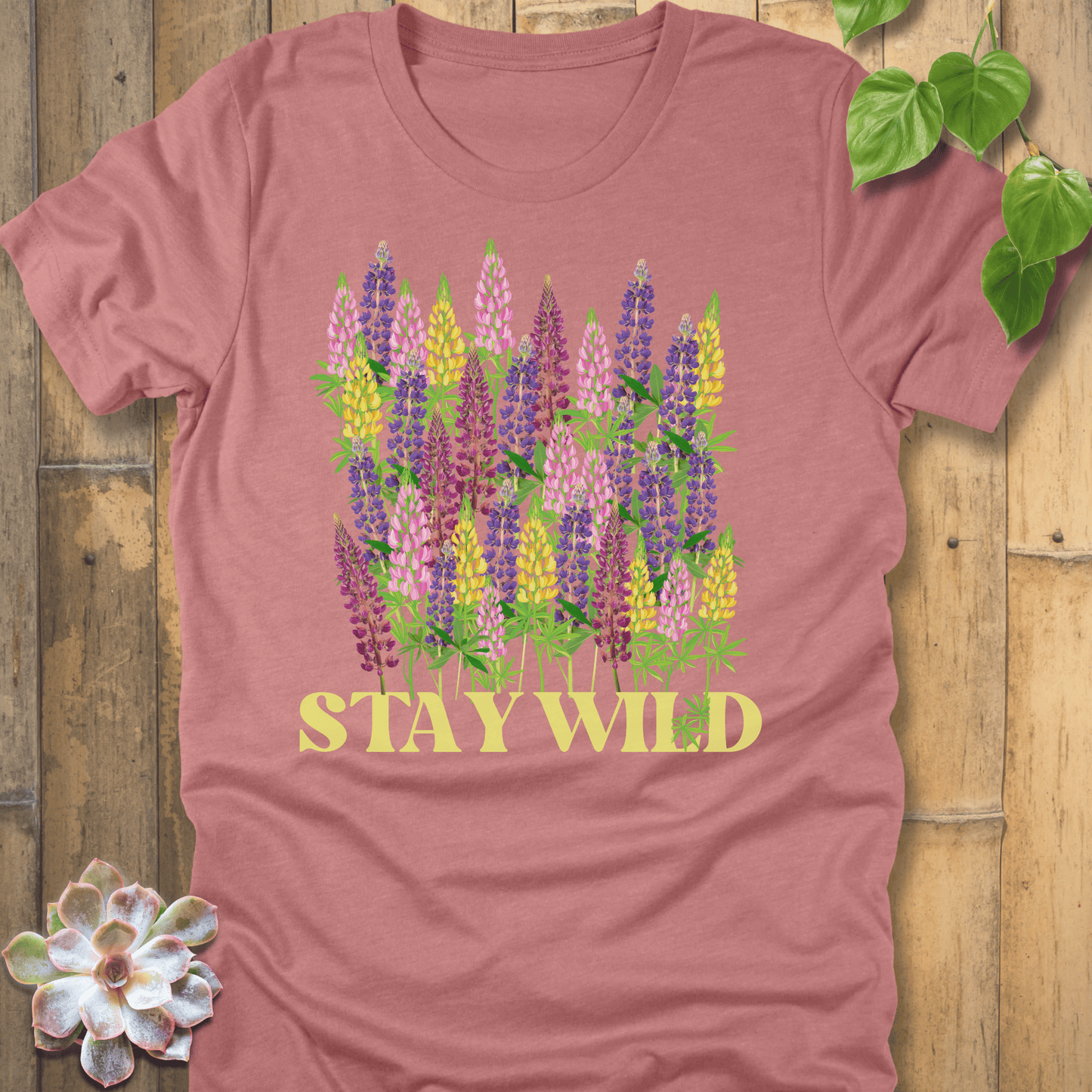 Heather Mauve / S Stay Wild T-Shirt T-Shirt