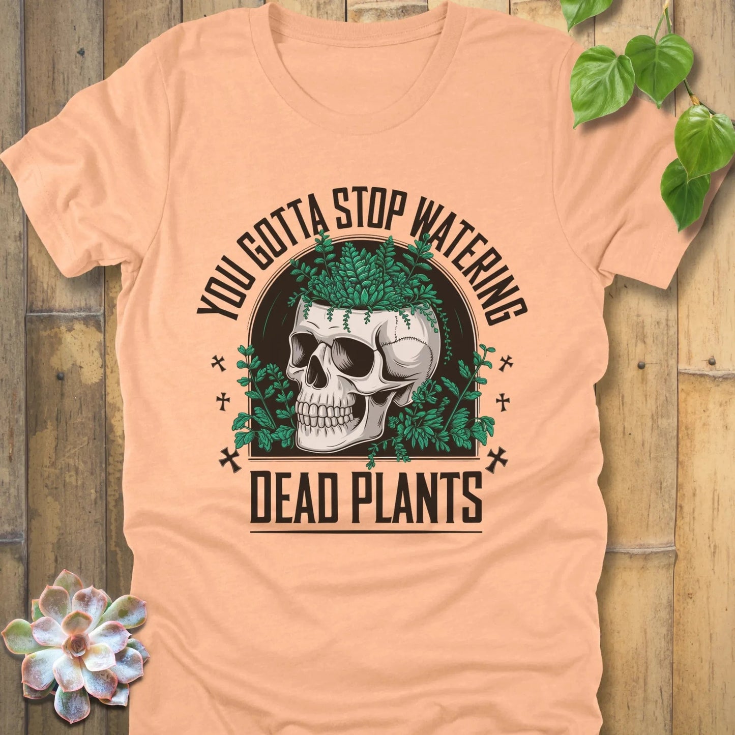 Heather Peach / S Stop Watering T-Shirt T-Shirt