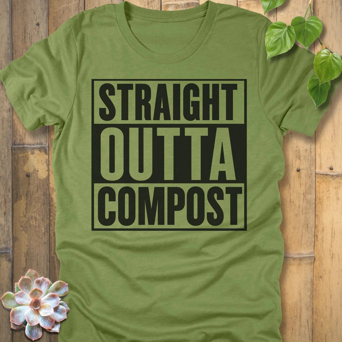 Heather Green / S Straight Out Of Compost T-Shirt T-Shirt
