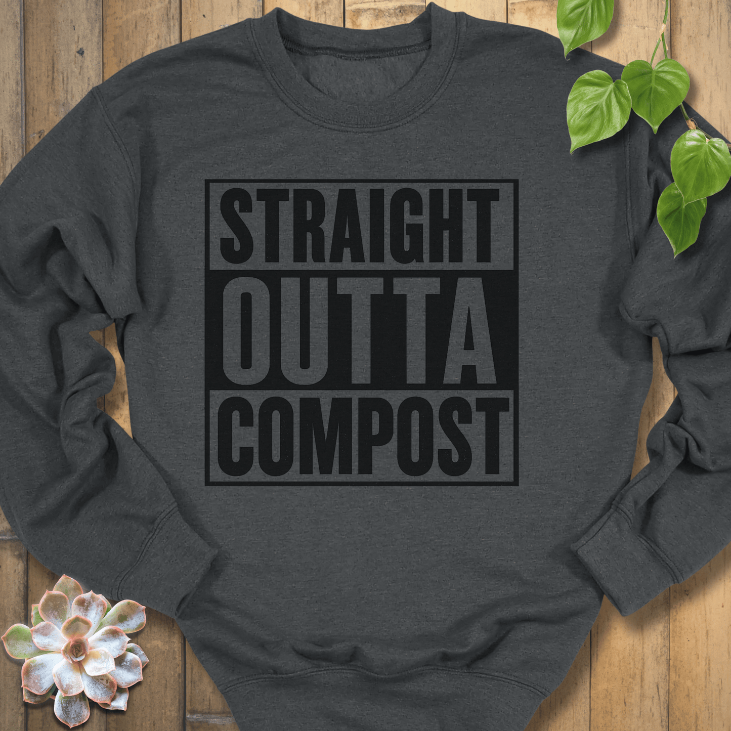 Dark Heather / S Straight Outta Compost Sweatshirt Sweatshirt
