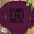 Maroon / S Straight Outta Compost Sweatshirt Sweatshirt