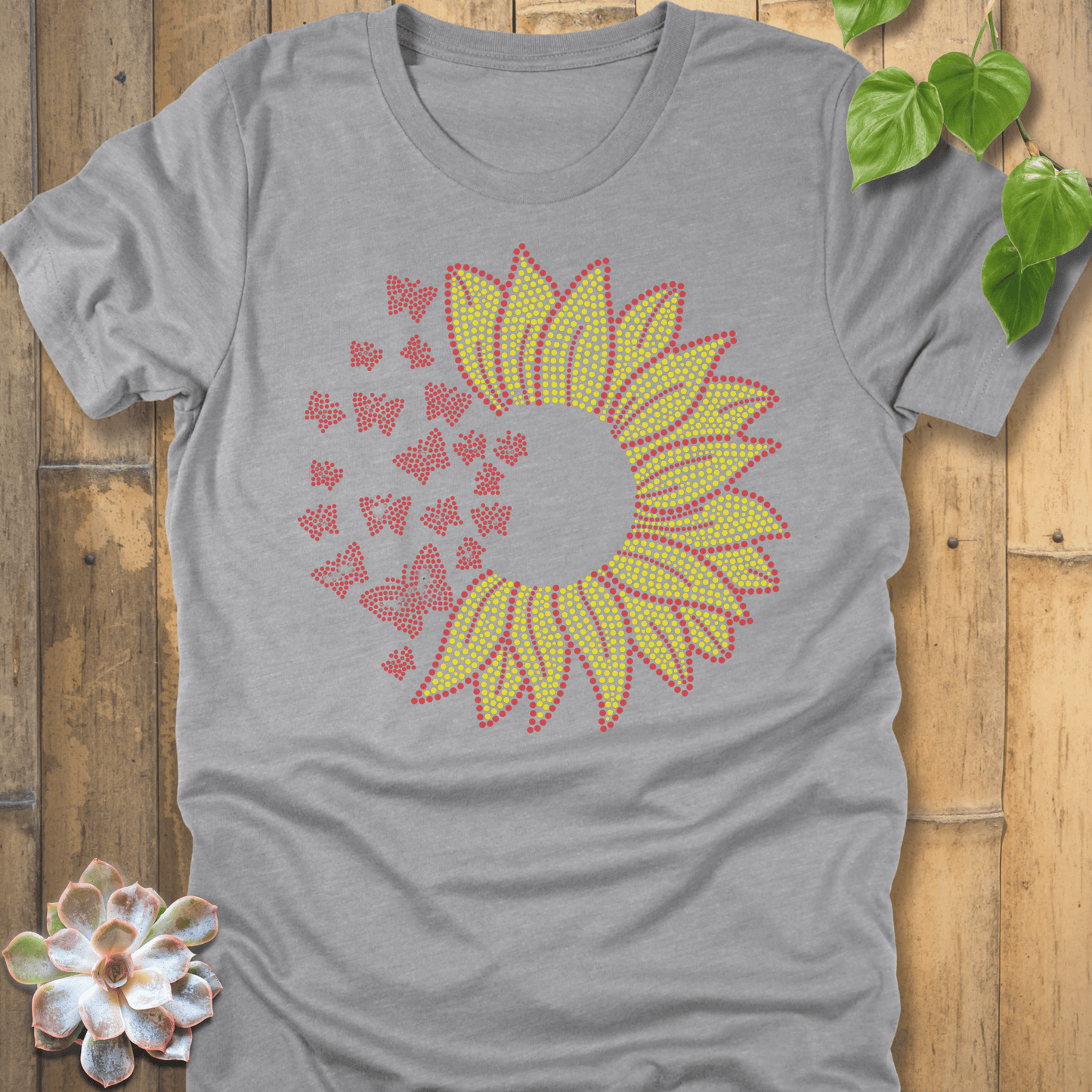 Athletic Heather / S Sunflower Sparkle T-Shirt T-Shirt