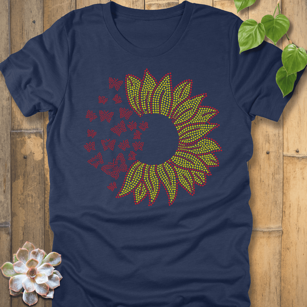 Heather Navy / S Sunflower Sparkle T-Shirt T-Shirt