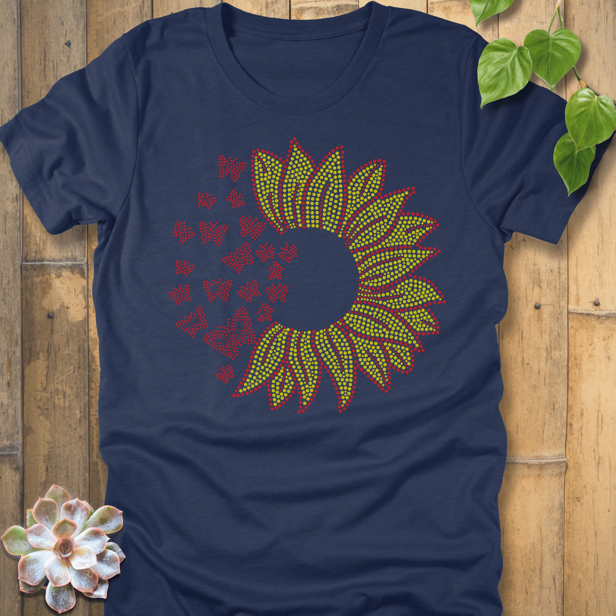 Heather Navy / S Sunflower Sparkle T-Shirt T-Shirt