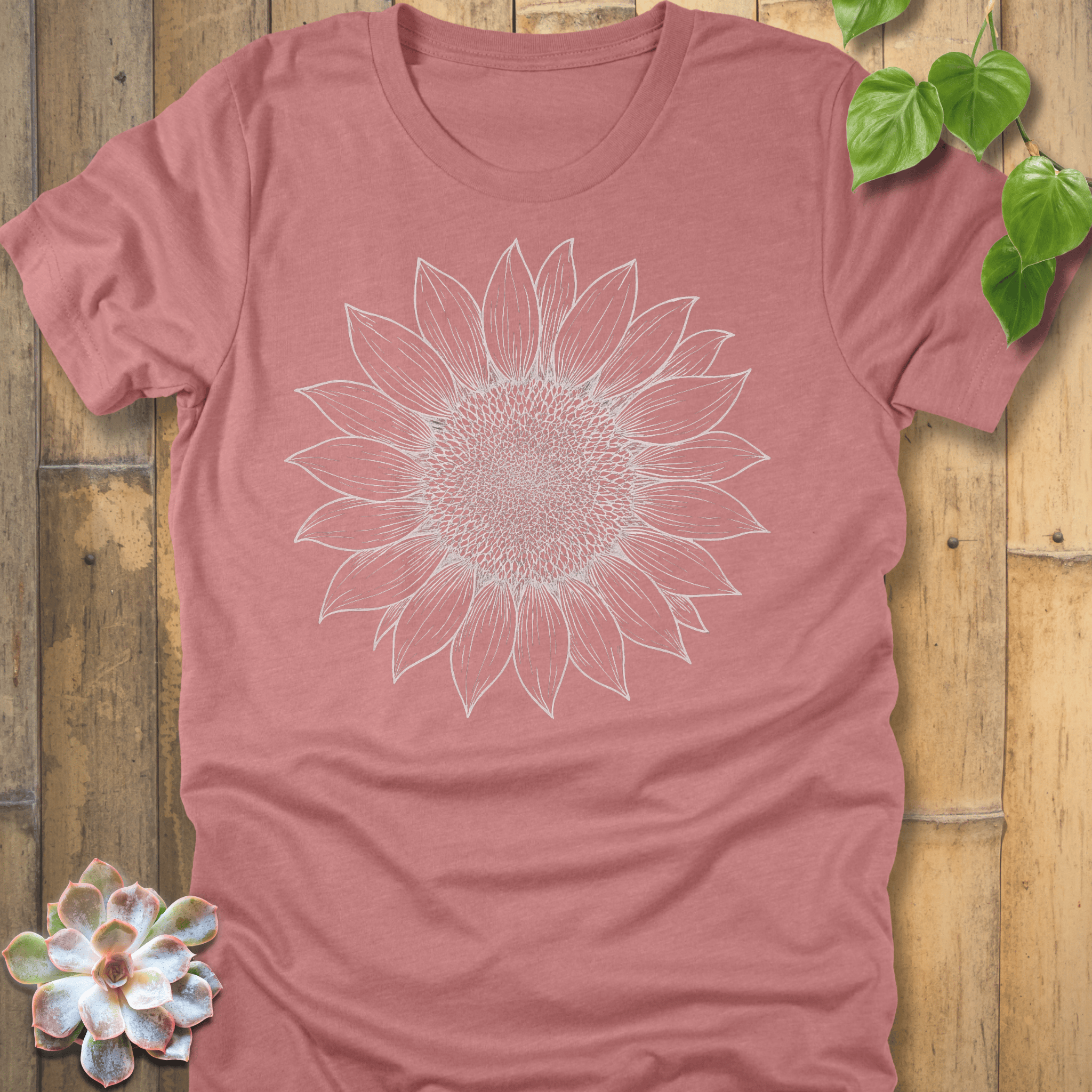 Heather Mauve / S Sunflower T-Shirt T-Shirt
