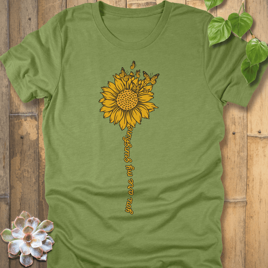 Heather Green / S Sunshine Sunflower T-Shirt T-Shirt