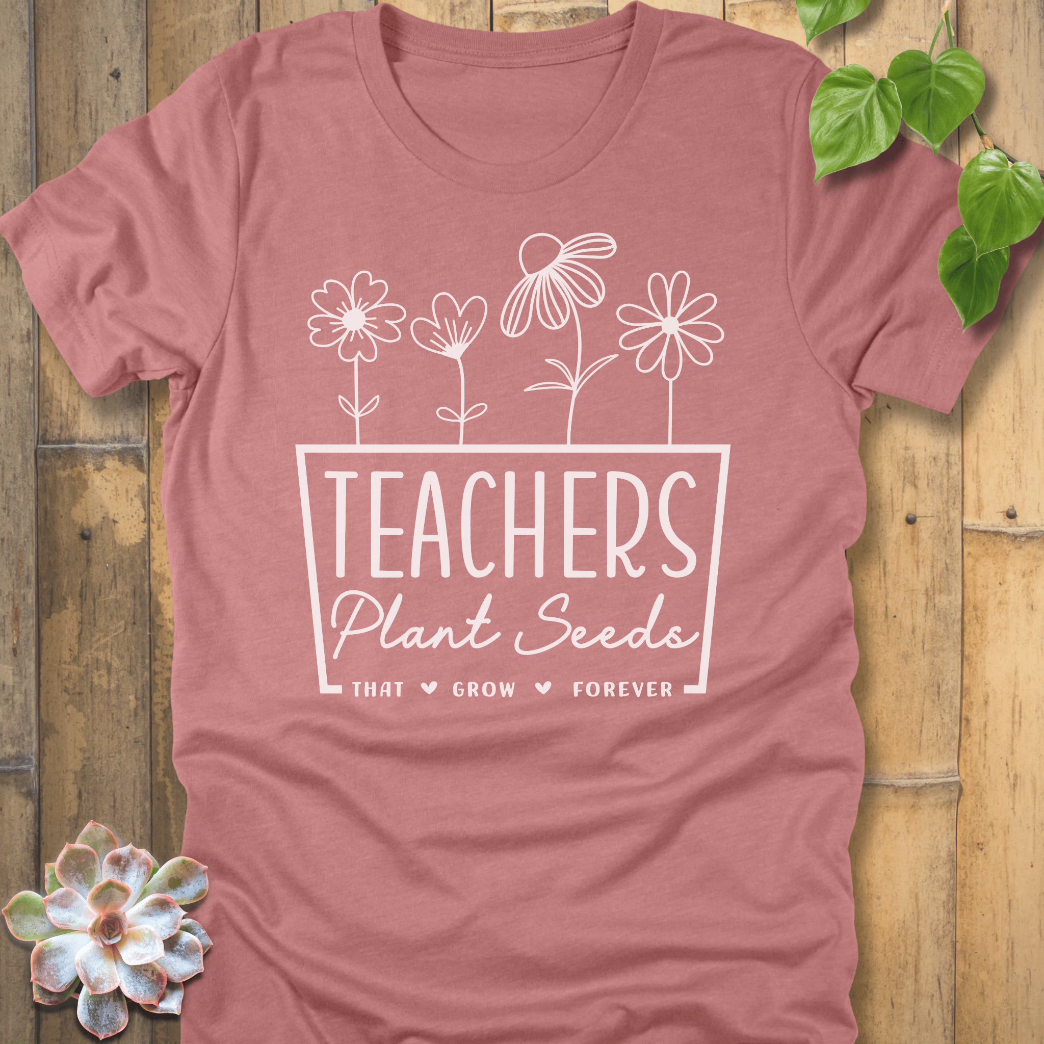 Heather Mauve / S Teachers Plant Seeds T-shirt T-Shirt