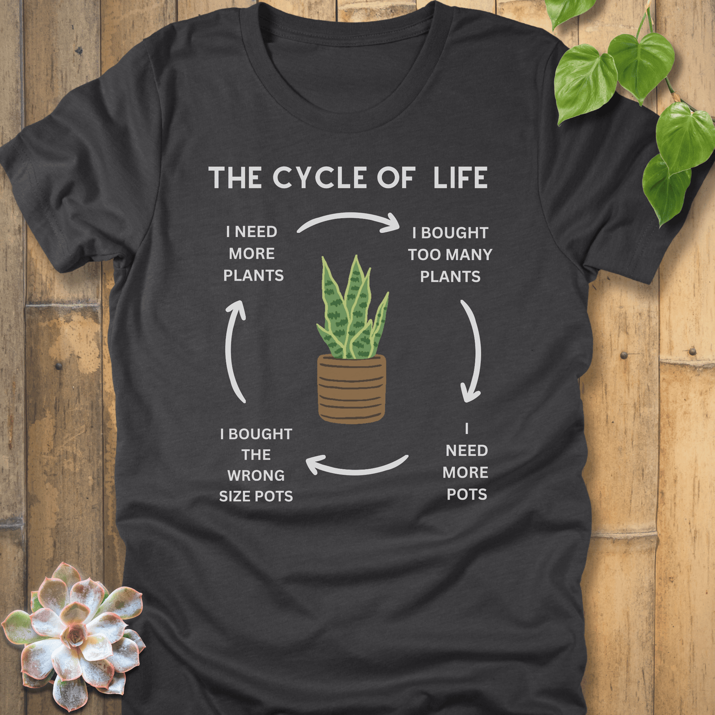 Dark Grey Heather / S The Cycle Of Life T-Shirt T-Shirt