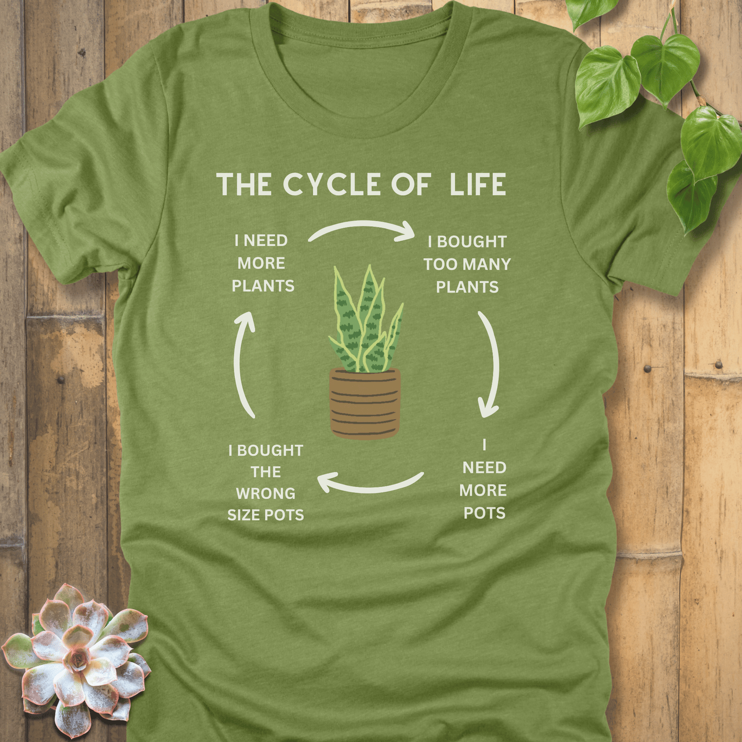 Heather Green / M The Cycle Of Life T-Shirt T-Shirt