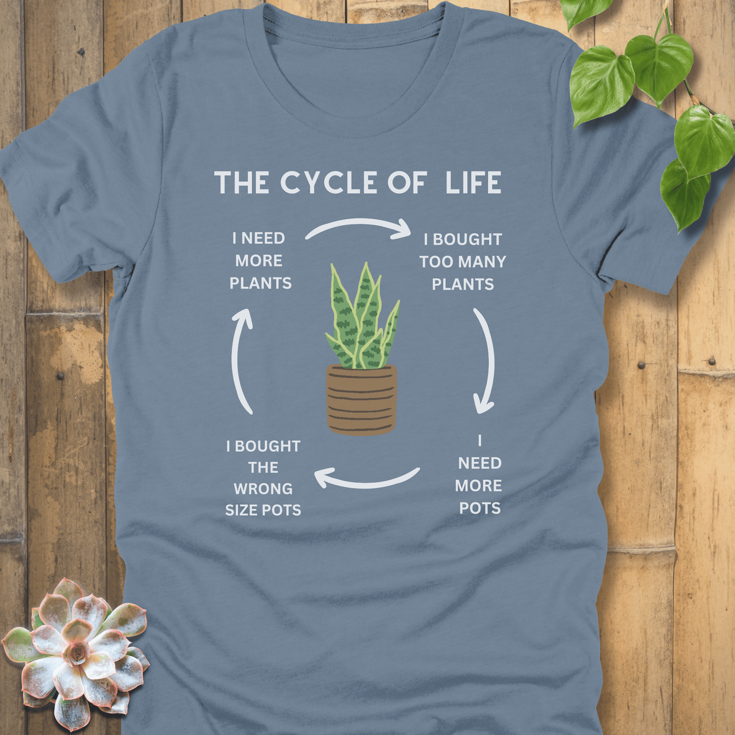 Steel Blue / S The Cycle Of Life T-Shirt T-Shirt