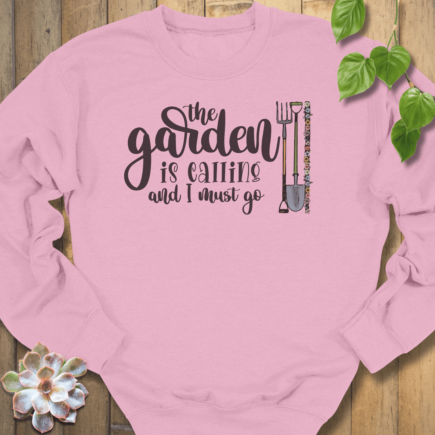 Light Pink / S The Garden Is Calling Sweatshirt Sweatshirt