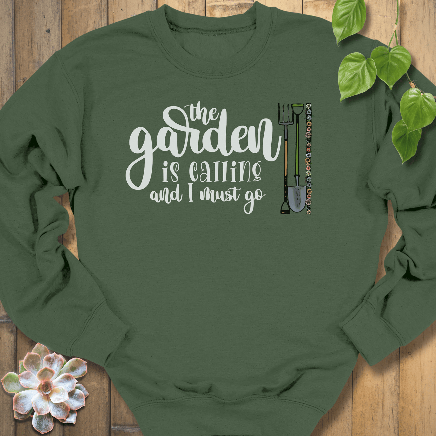 Military Green / S The Garden Is Calling Sweatshirt Sweatshirt