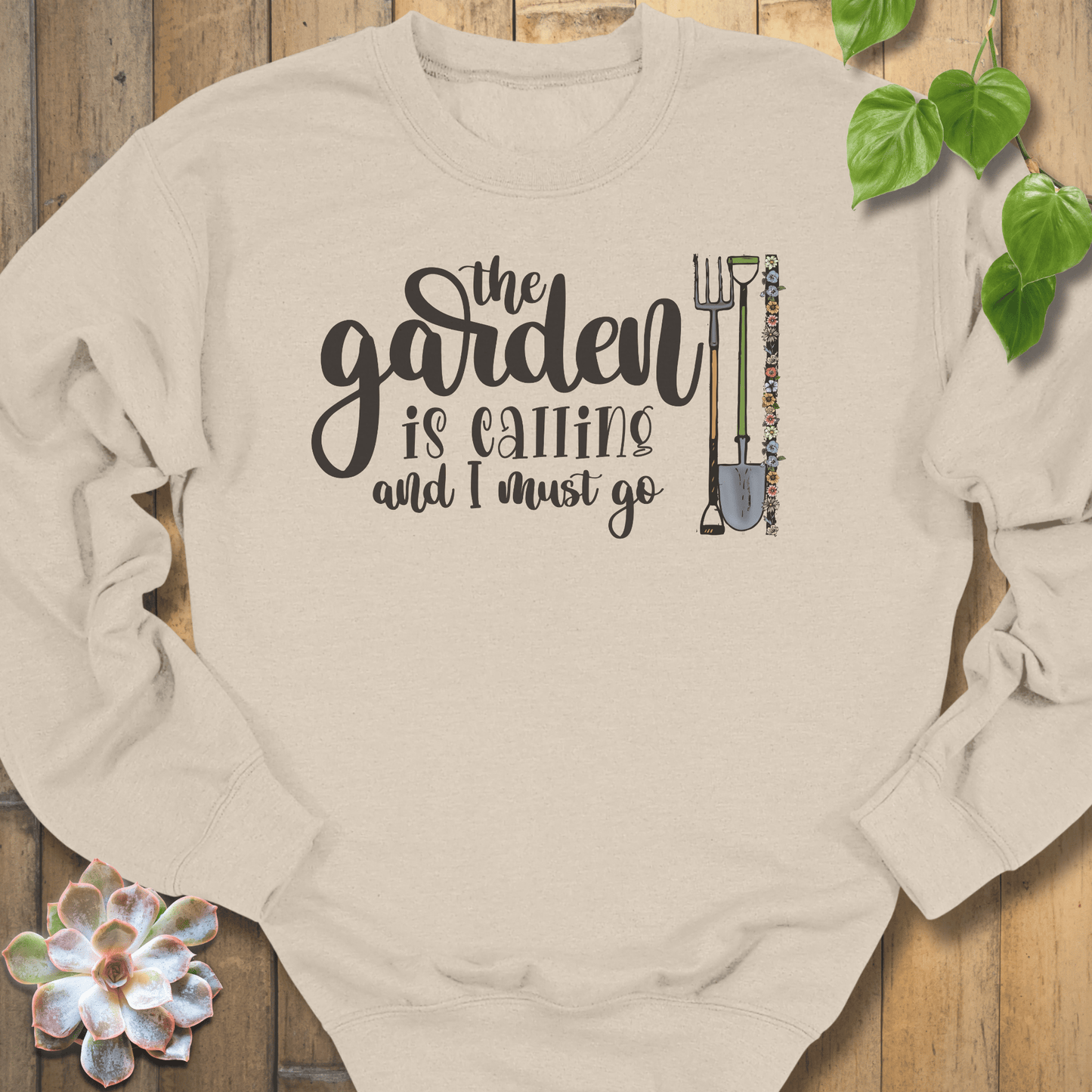 Sand / S The Garden Is Calling Sweatshirt Sweatshirt