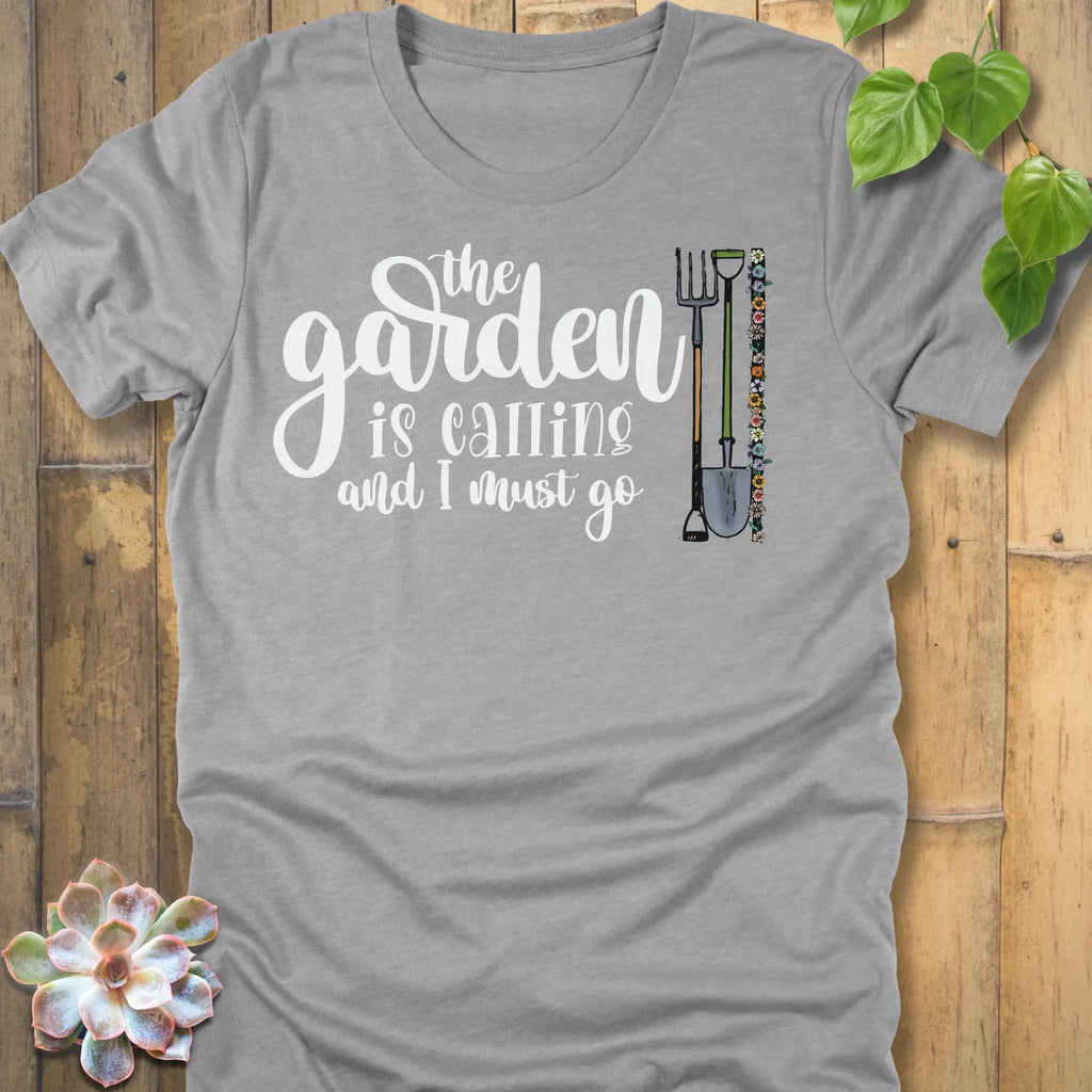 Athletic Heather / S The Garden Is Calling T-Shirt T-Shirt