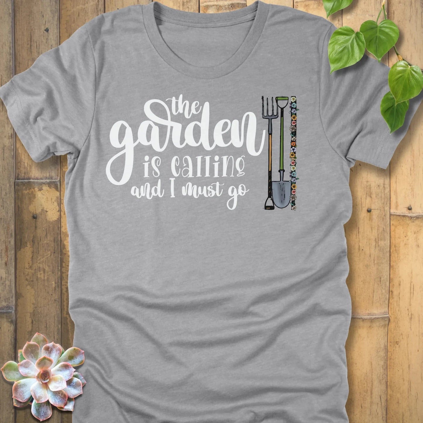 Athletic Heather / S The Garden Is Calling T-Shirt T-Shirt