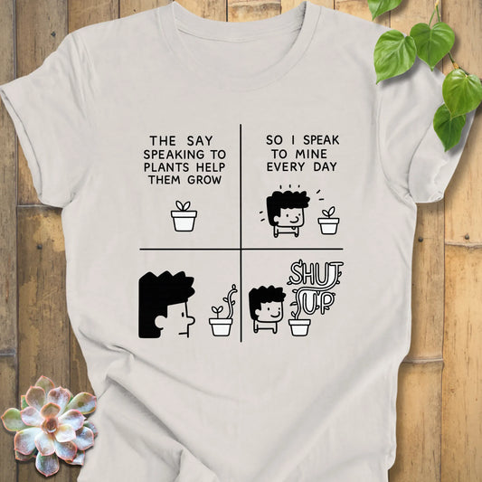 Vintage White / XS They Say Speaking To Plants Help Them Grow T-shirt T-Shirt