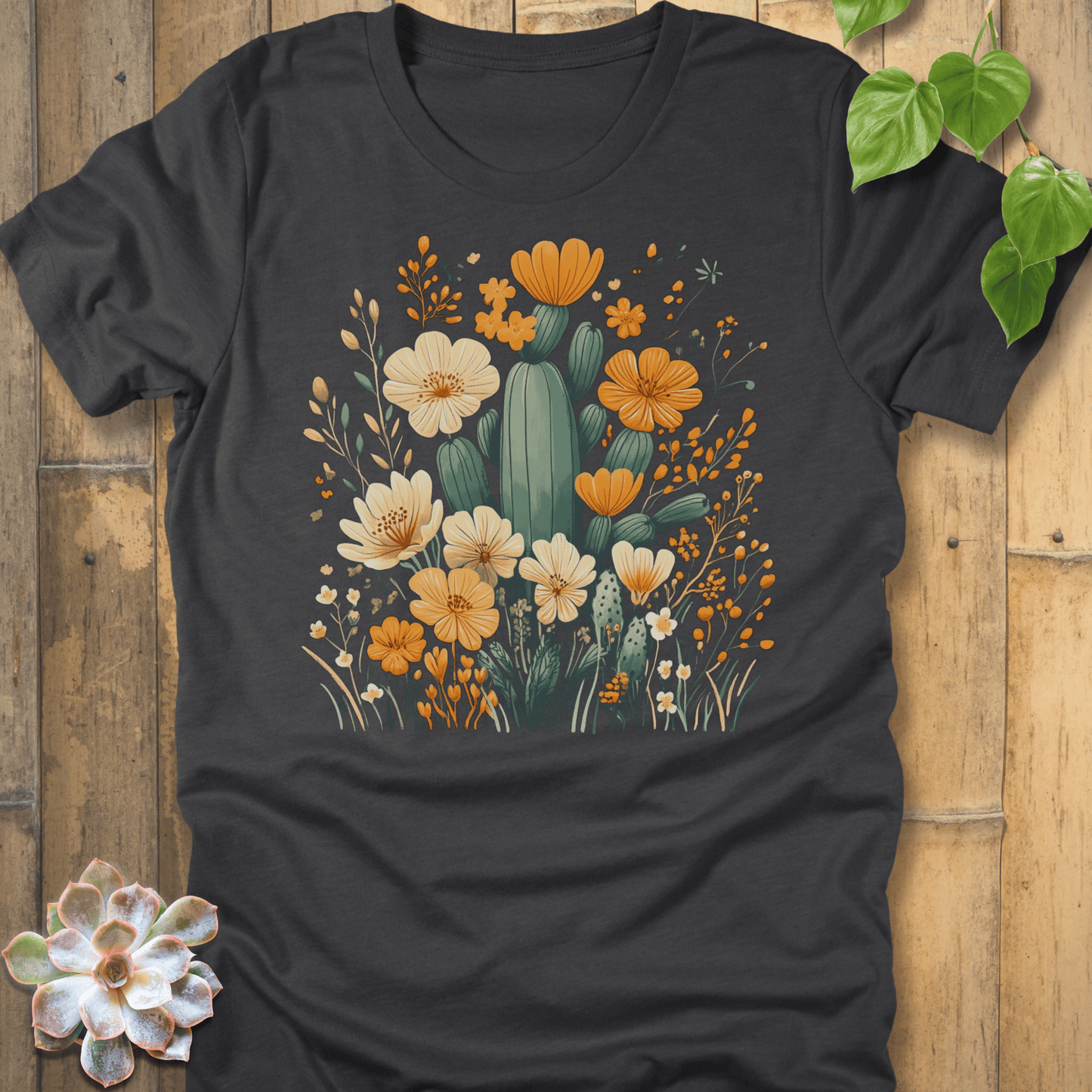 Dark Grey Heather / S Thorns & Petals T-Shirt T-Shirt