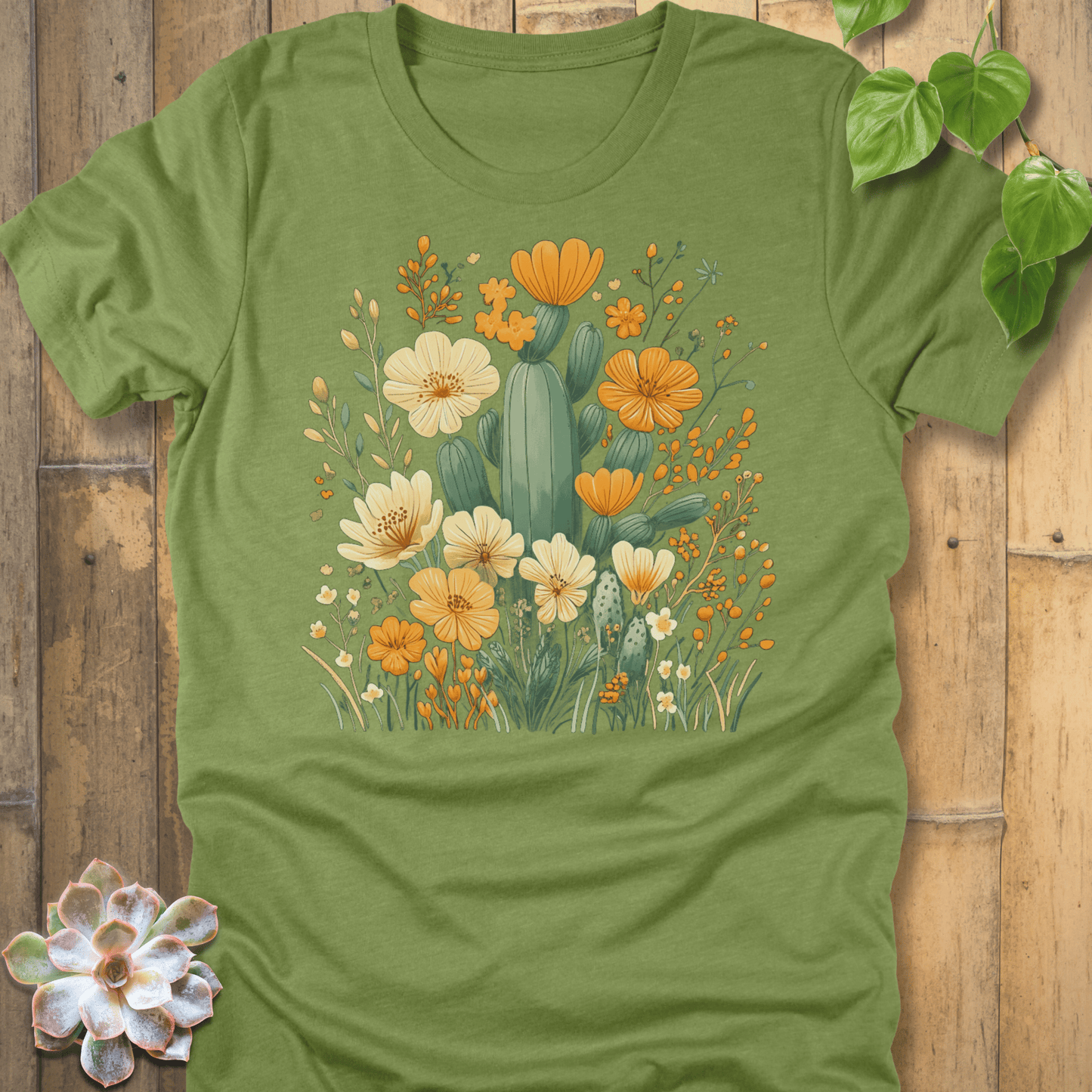 Heather Green / M Thorns & Petals T-Shirt T-Shirt