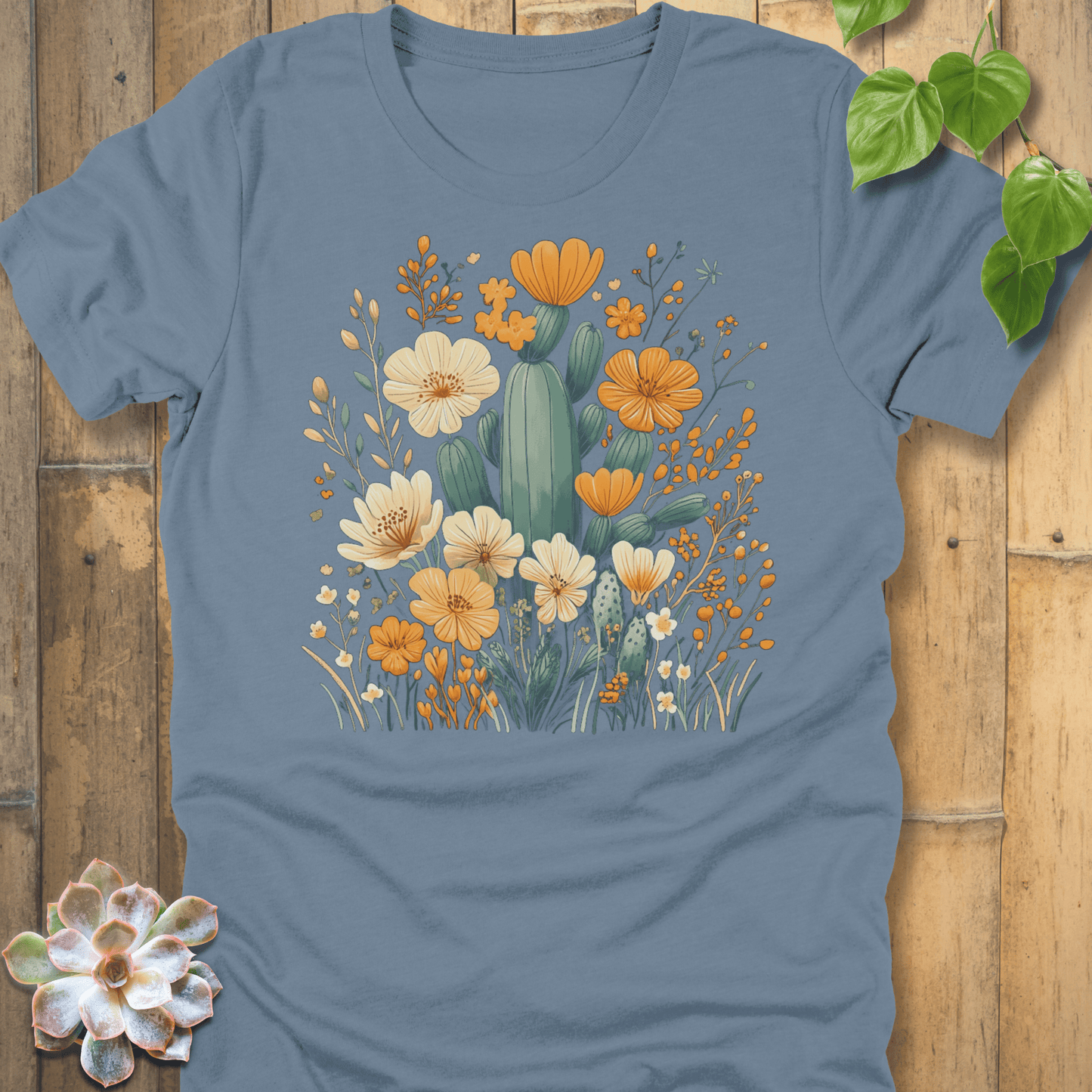 Steel Blue / S Thorns & Petals T-Shirt T-Shirt