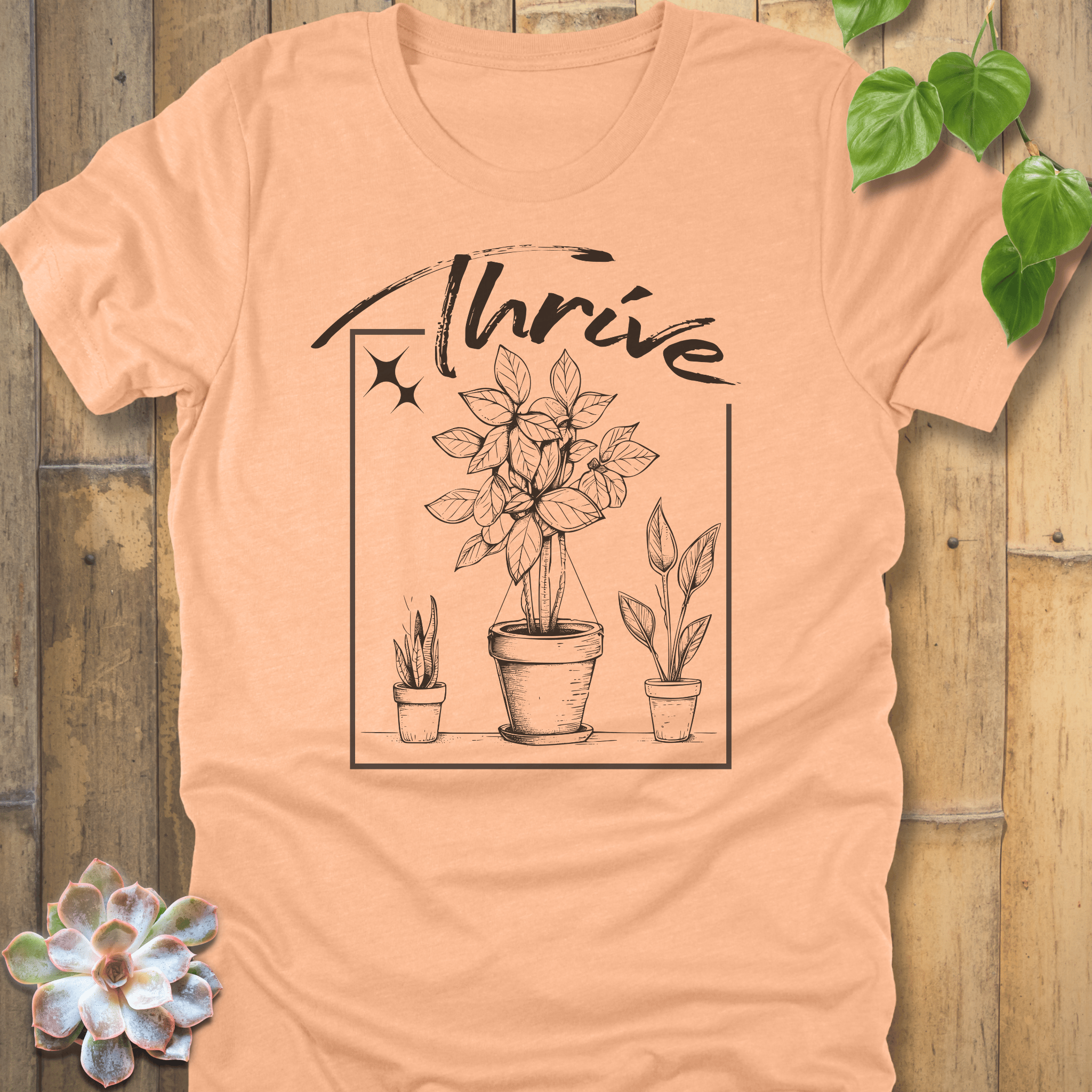 Heather Peach / S Thrive T-Shirt T-Shirt