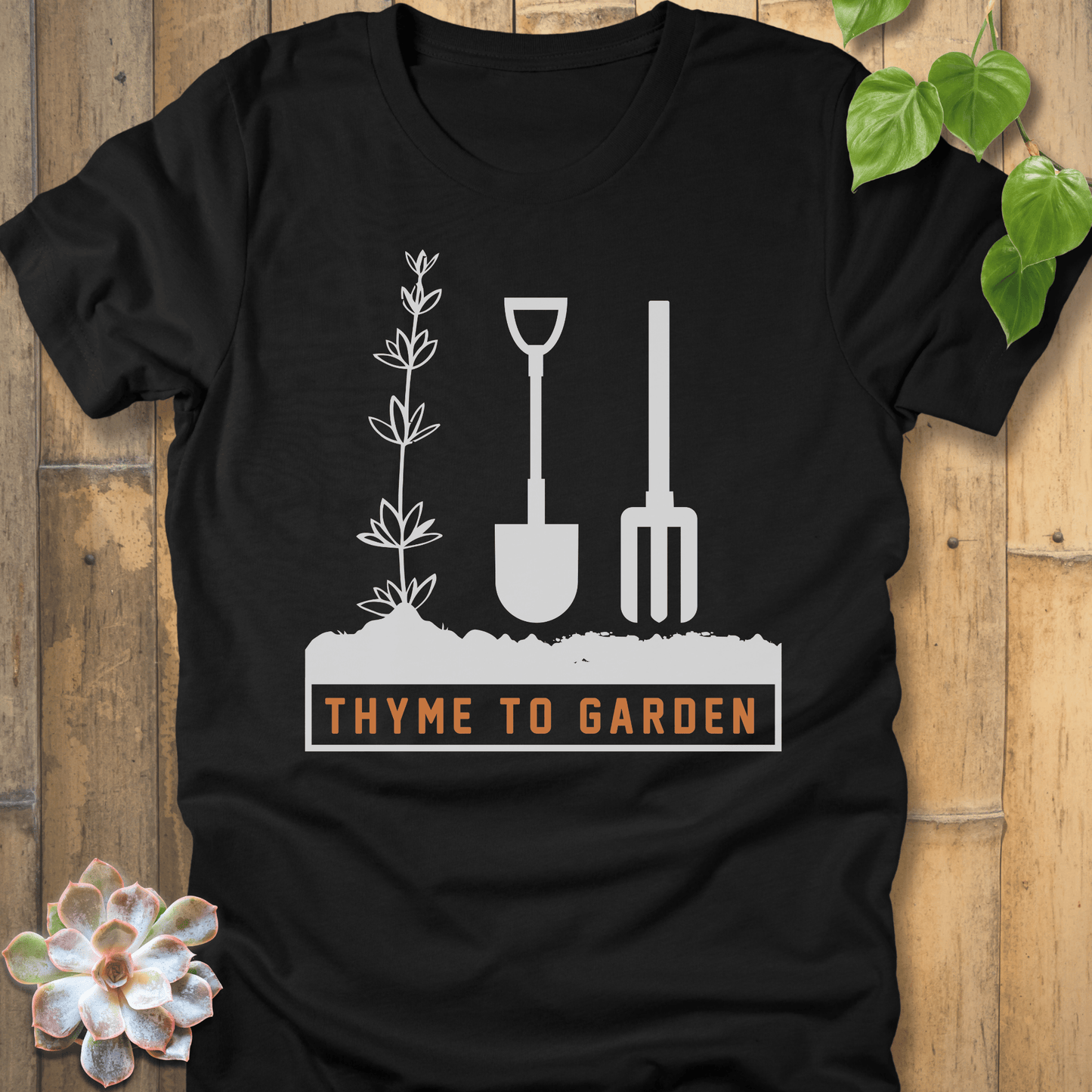 Black / S Thyme To Garden T-Shirt T-Shirt