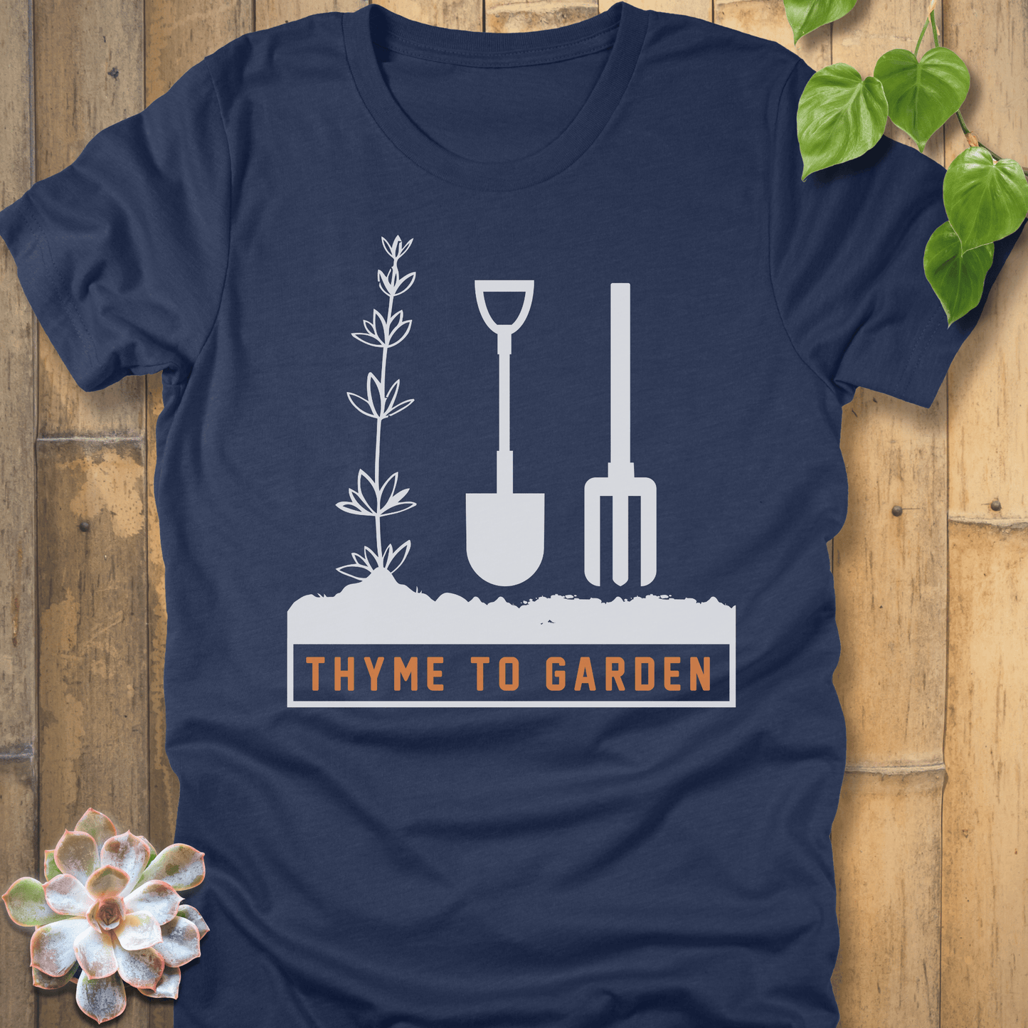 Heather Navy / S Thyme To Garden T-Shirt T-Shirt