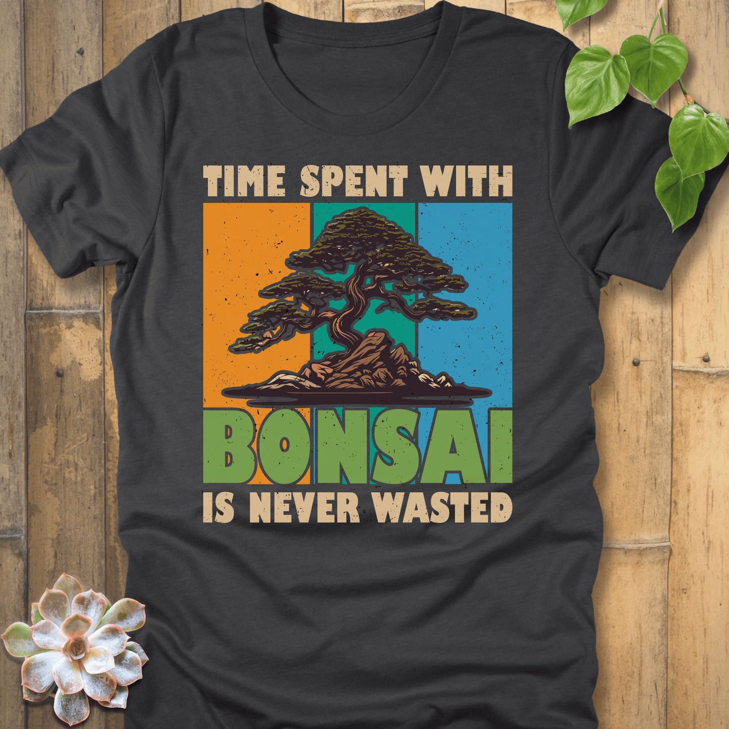 Dark Grey Heather / S Time Spent With Bonsai T-Shirt T-Shirt