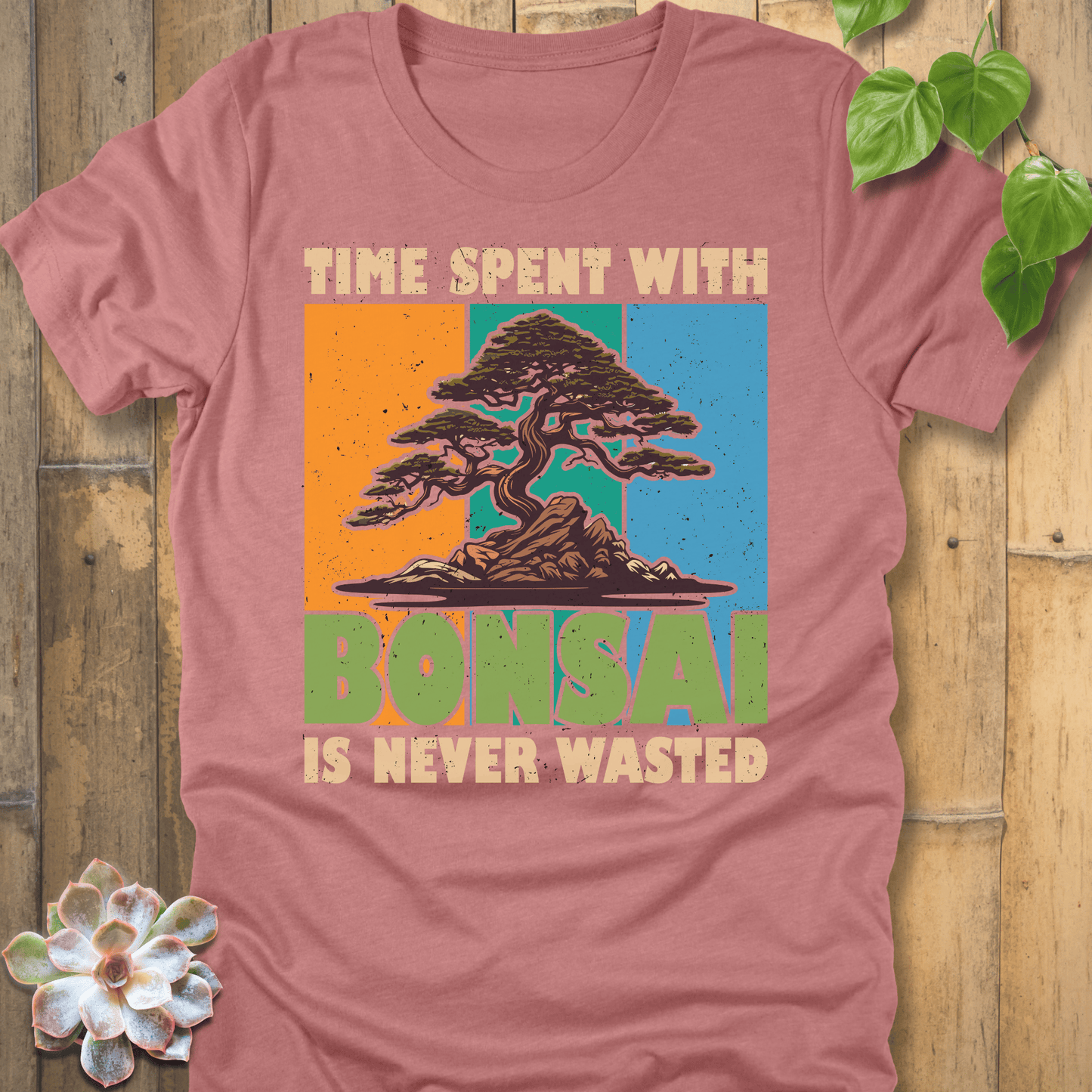Heather Mauve / S Time Spent With Bonsai T-Shirt T-Shirt