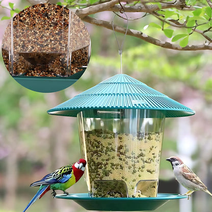 Green Transparent Hanging Bird Feeder Hanging Bird Feeder