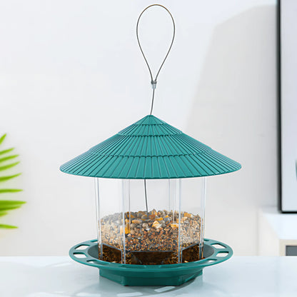 Green Transparent Hanging Bird Feeder Hanging Bird Feeder
