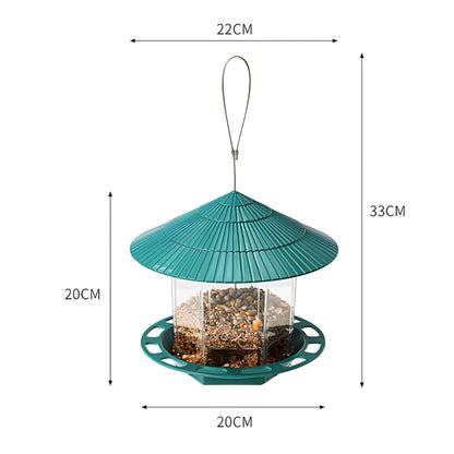 Green Transparent Hanging Bird Feeder Hanging Bird Feeder