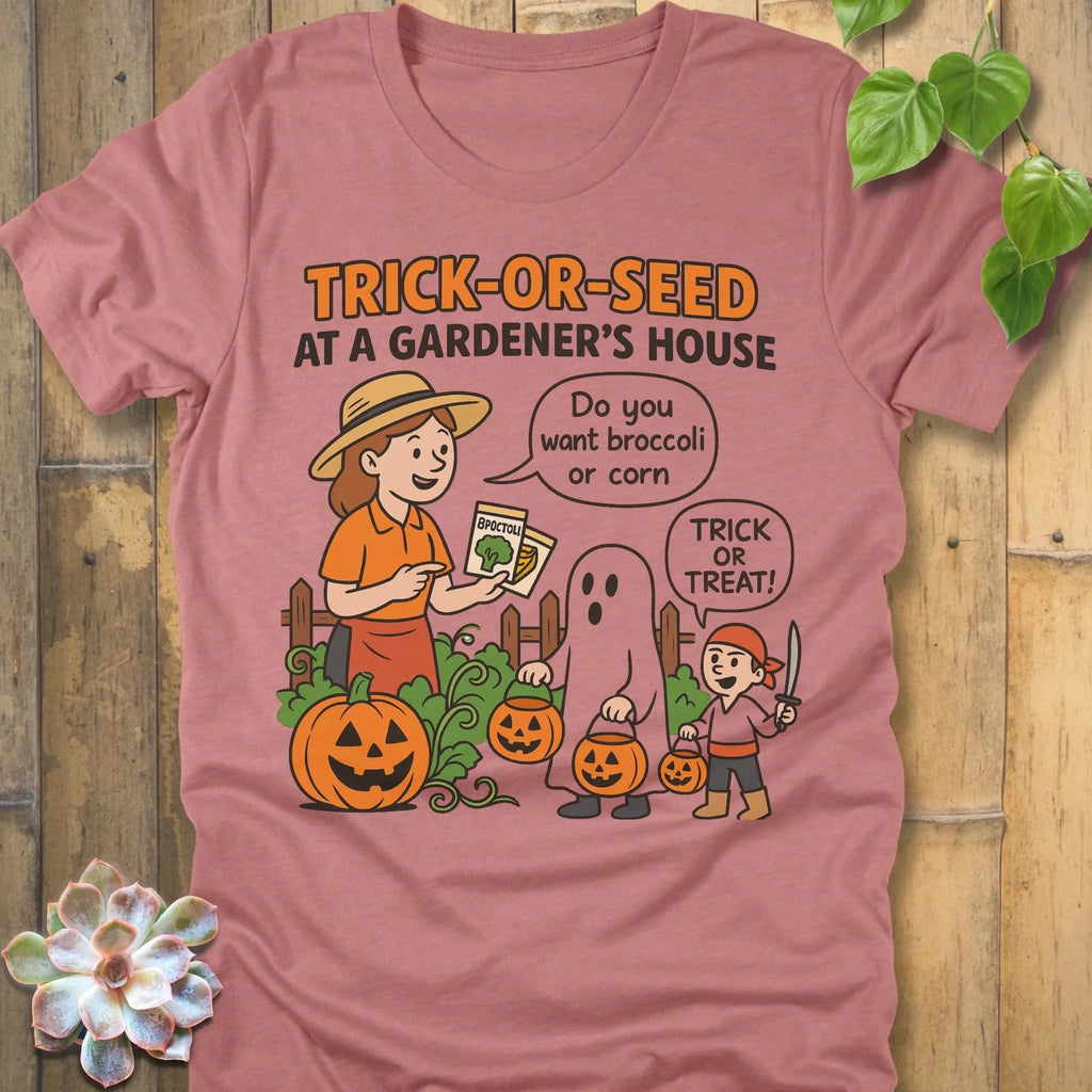 Heather Mauve / S Trick Or Seed T-Shirt T-Shirt