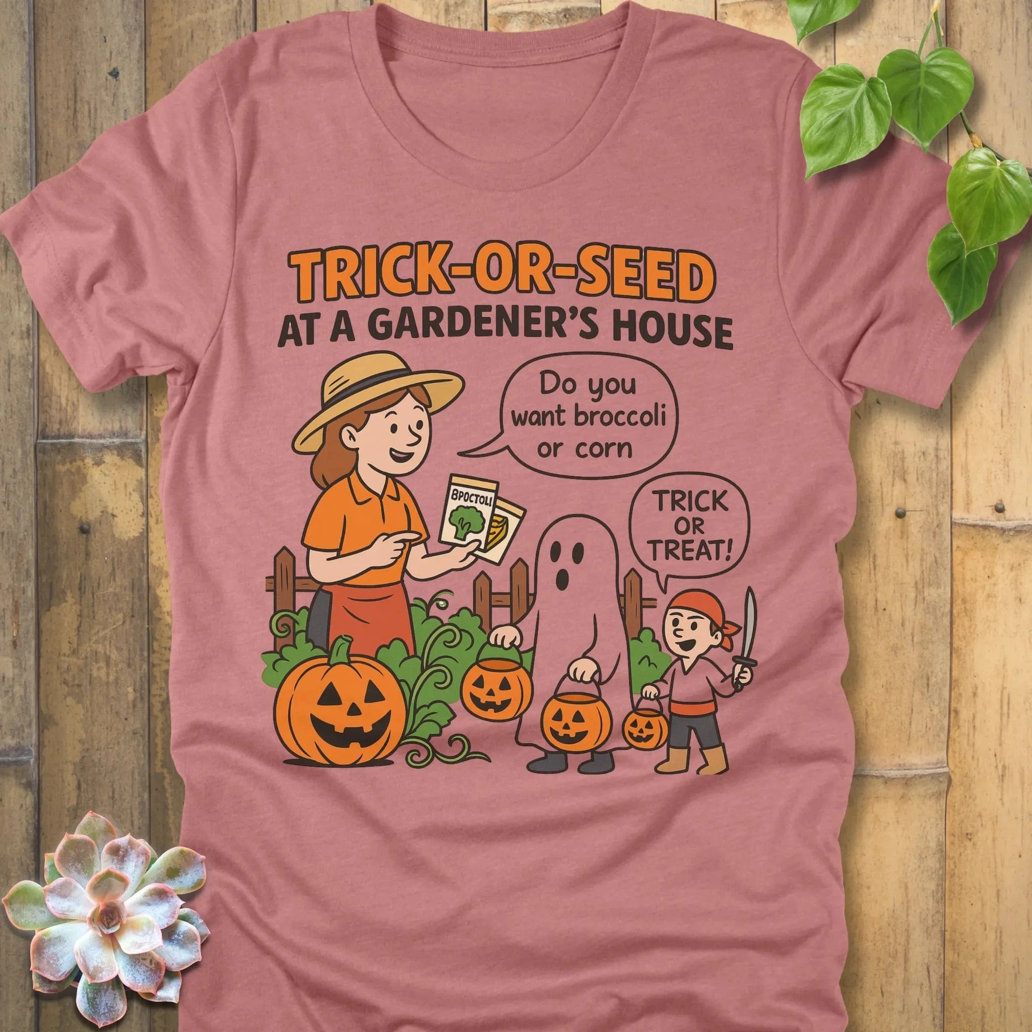 Heather Mauve / S Trick Or Seed T-Shirt T-Shirt