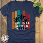 Heather Navy / S Tropical Garden Vibes T-shirt T-Shirt