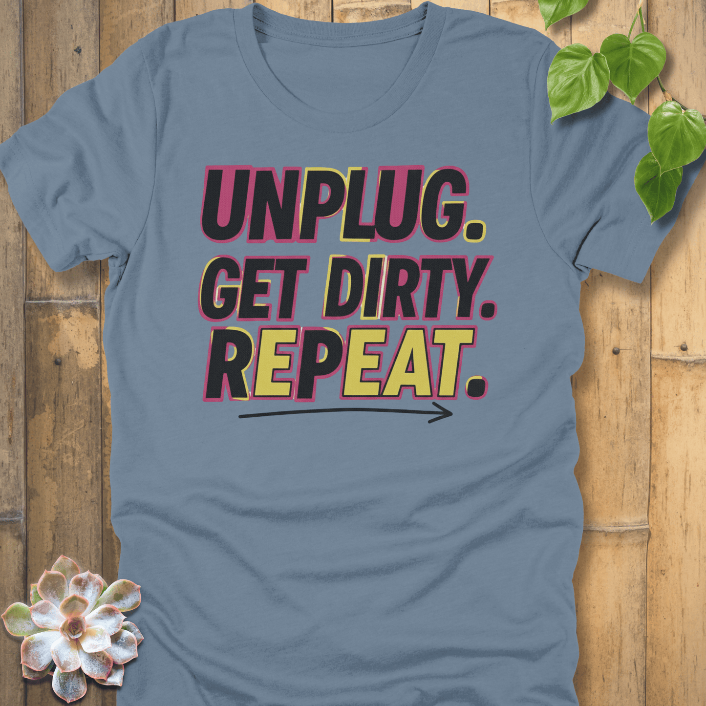 Steel Blue / M Unplug Get Dirty T-shirt T-Shirt