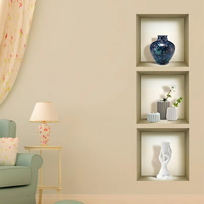Vase 3D Wall Art Decals - Set of 3 Home Decor