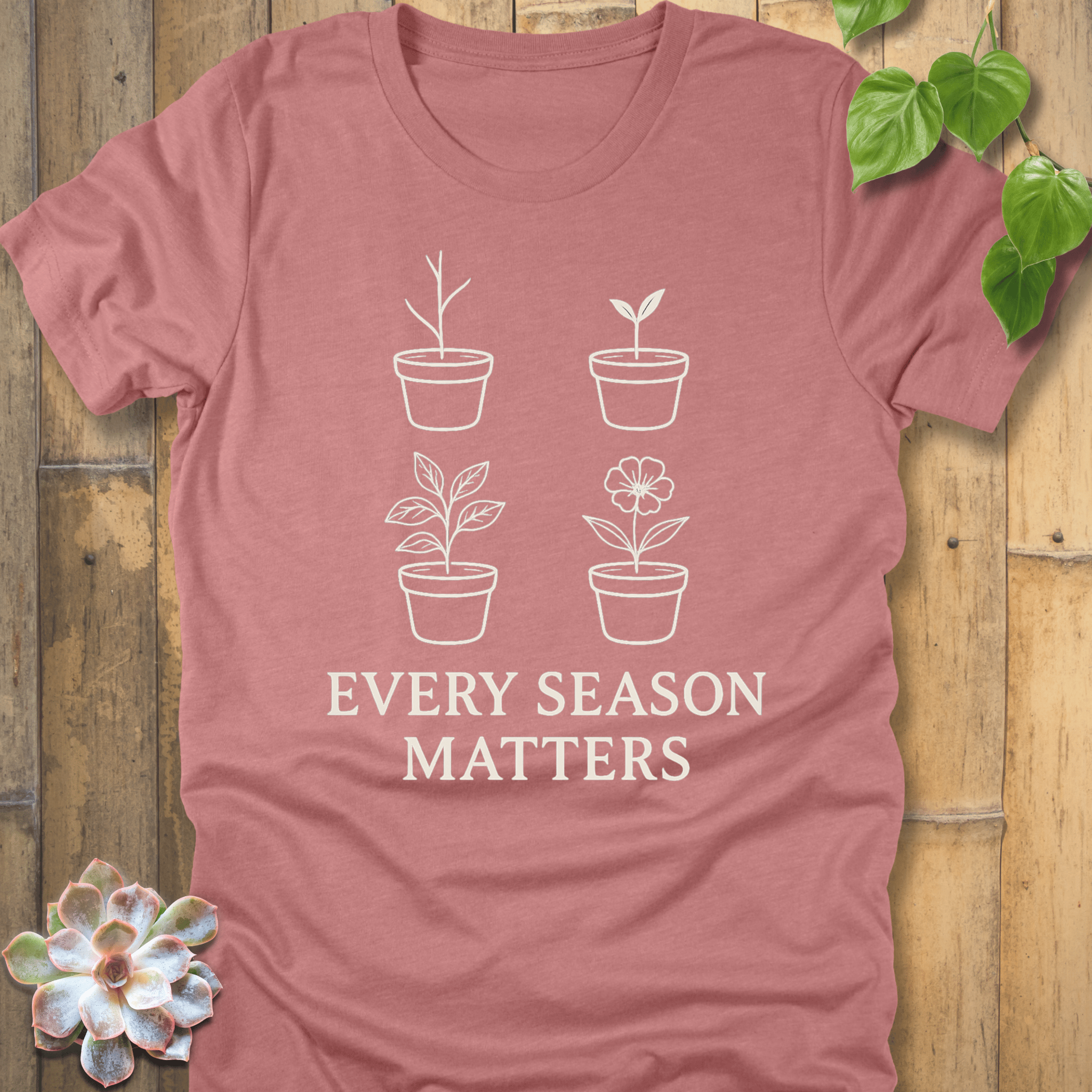 Heather Mauve / S Waves Of Life T-Shirt T-Shirt