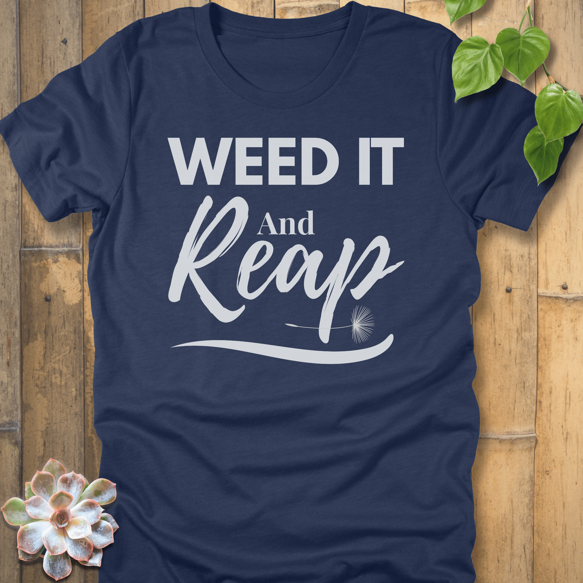 Heather Navy / S Weed It And Reap T-shirt T-Shirt